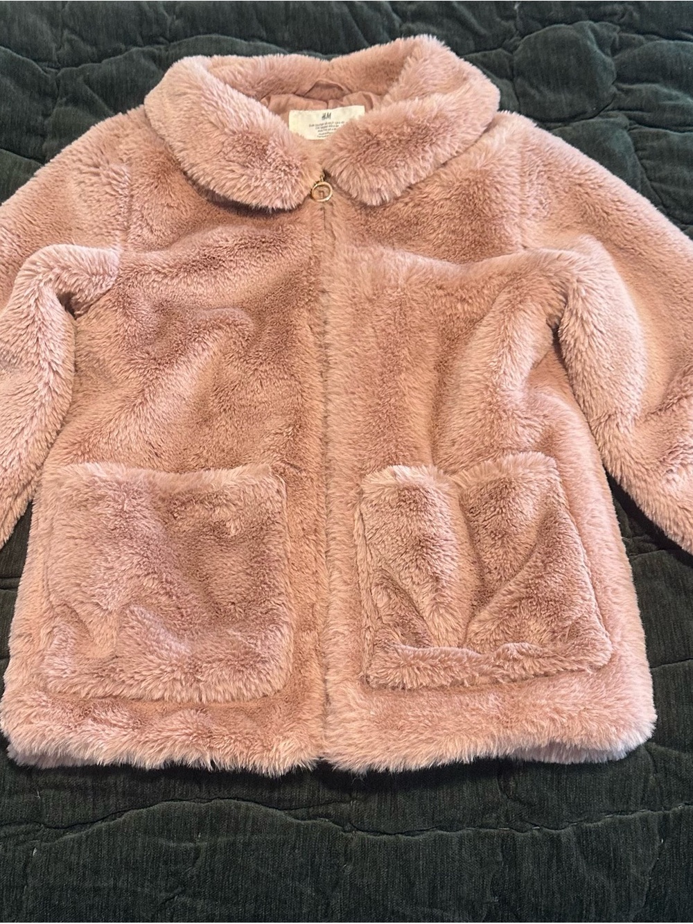 H&M Plush Dusty Rose Girls' Coat